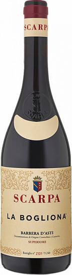 Вино Scarpa La Bogliona Barbera d'Asti DOCG Superiore 2015 750 мл 14%
