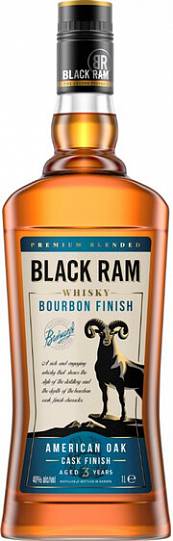 Виски  Black Ram Bourbon Finish 3 Years Old 1000 мл   40 %