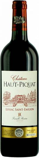 Вино Chateau Haut-Piquat Lussac Saint-Emilion  2008 750 мл