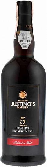 Вино Justino's Madeira Wines  Reserve Fine Medium Rich 5 Years Old Madeira DOP  Жус