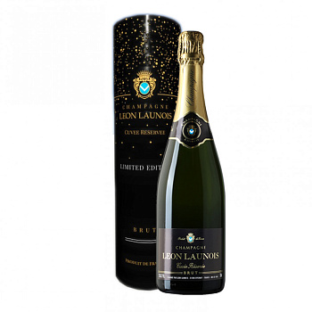 Шампанское Charles Mignon Leon Launois Cuvee Brut Blanc Champagne Шарль Миньон Леон Лонуа Кюве  Престиж  Брют Блан туба 750 мл