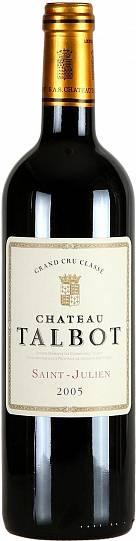 Вино Chateau Talbot St-Julien AOC 4-me Grand Cru Classe  2005 750 мл