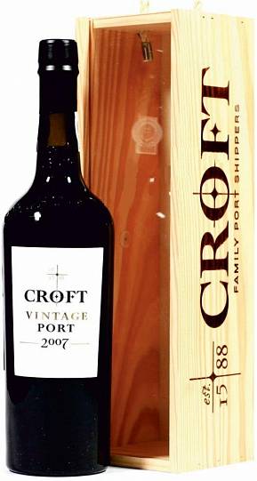 Вино Croft Vintage Port 2007 wooden box  2007 750 мл