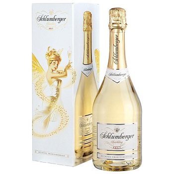 Вино игристое Schlumberger Brut Natur Vintage gift box  2013 750 мл