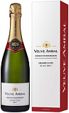 Игристое вино Veuve Ambal  Grande Cuvee Blanc Brut  Вёв Амбаль  Гранд Кюве Блан Брют в подарочной коробке  2018  750 мл  12%