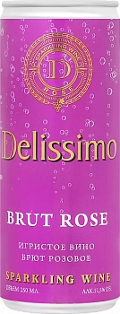 Игристое вино Delissimo Brut Rose   250 мл