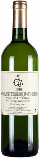 Вино  Les Plantiers du Haut-Brion Pessac-Leognan AOC   2008 750 мл