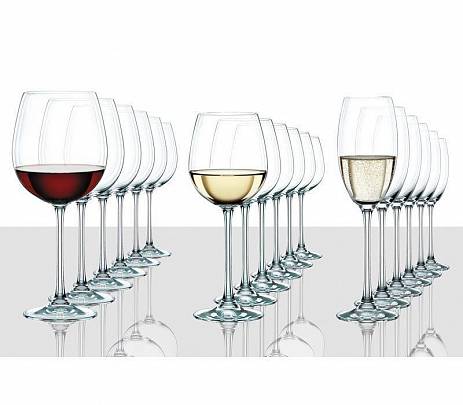 Набор фужеров 18 штук:  6 бокалов для красного вина 