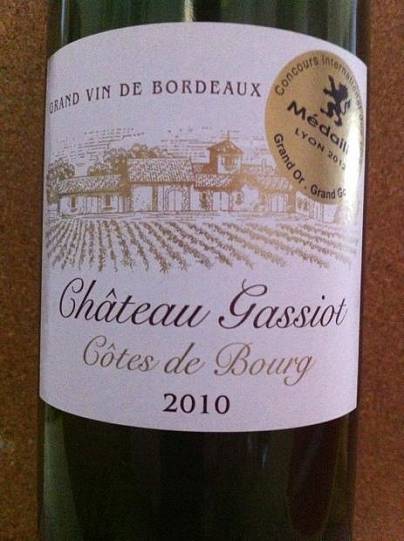 Вино Chateau Gassiot Côtes de Bourg     2014  750 мл