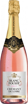 Игристое вино LaCheteau Blanc Foussy Cuvee Prestige Rose Brut Cremant de Loire AOP 2020 750 мл