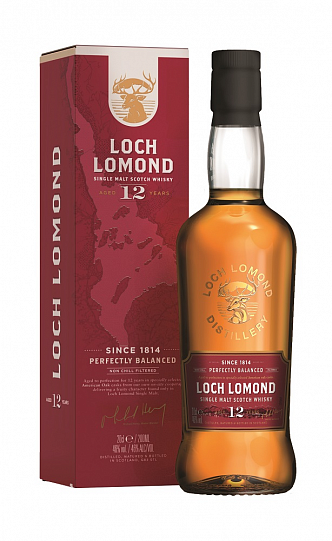 Виски Loch Lomond Original  Single Malt gift box 12year  200 мл