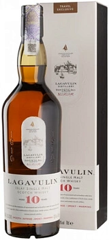 Виски Lagavulin  10 years old gift  box  700 мл
