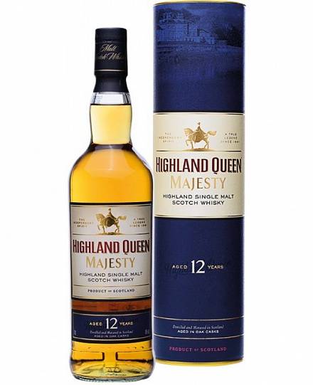 Виски Highland Queen Single Malt Scotch Whisky Majesty 12 Y.O. gift box  700 мл