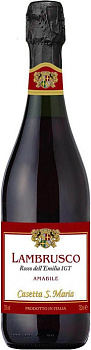 Игристое вино Casetta S. Maria  Lambrusco Rosso   dell'Emilia IGT   750 мл