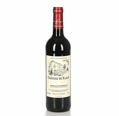 Вино французское красное AOC Bordeaux Superior Chateau Razat Шат