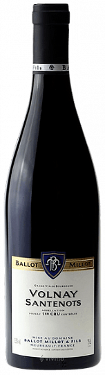 Вино Domaine Ballot Millot Volnay 1er Cru Santenots 2018 750 мл 13,5%