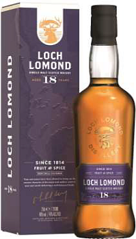 Виски Loch Lomond Aged Single Malt 18 Y.O. gift box  200 мл