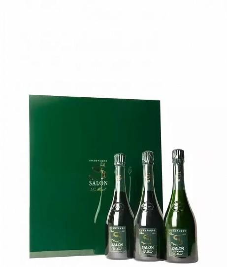 Шампанское Salon  Brut Blanc de Blancs set of 3 bottles gift box 750 мл(  1999