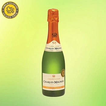 Шампанское Champagne Charles Mignon Premium Reserve Brut Premier Cru gift box Шампань Шарль Миньон Премиум Резерв Брют Премье Крю 375 мл
