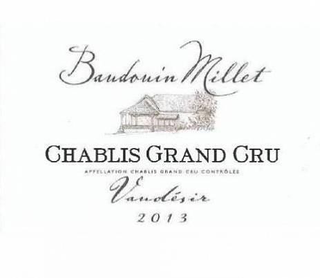 Вино Domaine Millet  Baudouin Millet Vaudesir Chablis Grand Cru  2018 750 мл