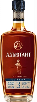 Коньяк КВКЗ    Адъютант 3 года   500 мл  40 %
