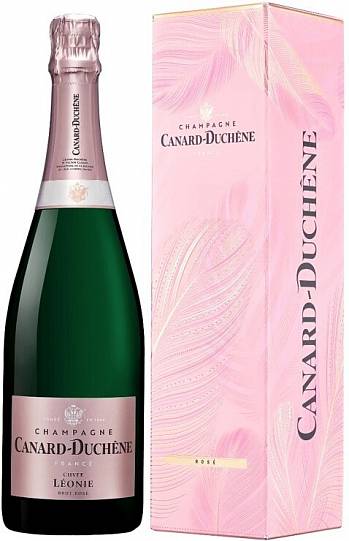 Шампанское Canard-Duchene Cuvee Leonie Rose Brut Champagne AOC gift box  2020 75