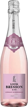 Игристое вино  Louis Bresson & Co  Crémant de Bordeaux Brut  Rose   750 мл  11,5%