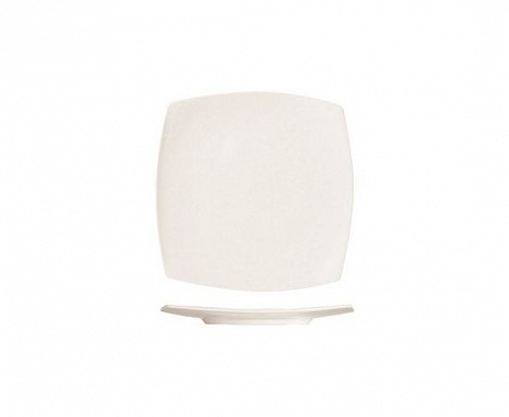 Тарелка квадратная Elegance White L31 см B31 см белая фарфо