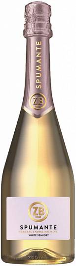 Игристое вино   ZB Spumante  White  Semidry   750 мл