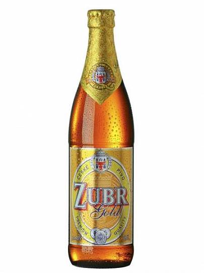 Пиво Zubr Gold Зубр Голд стекло 500 мл