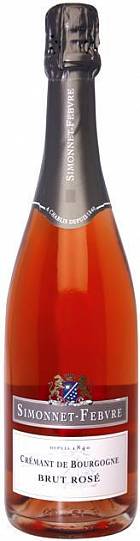 Игристое вино Simonnet-Febvre Cremant de Bourgogne Brut Rose  750 мл