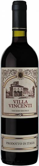 Вино Colli Vicentini  "Villa Vincenti" Rosso Semi Dolce red 750 мл