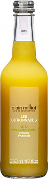 Напиток   Alain Milliat Les Citronnades  Citron-Passion  Ален Мия   Ле Ситронад Лимон  Маракуйя  330 мл