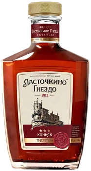 Коньяк  Ласточкино Гнездо  трехлетний 500 мл  40%