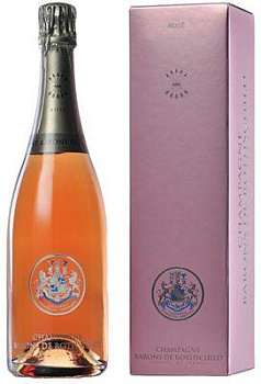 Шампанское Barons de Rothschild Rose, Барон де Ротшильд Розе розовое в подарочной упаковке 750 мл