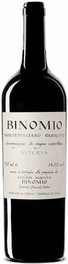 Вино Binomio Montepulciano d'Abruzzo Riserva red 2014 750 мл