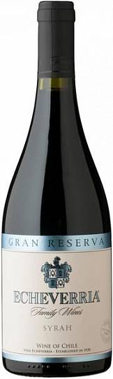 Вино Echeverria  Syrah Gran Reserva  2015 750 мл