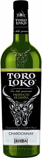 Вино  Toro Loko  Chardonnay white dry  750  мл