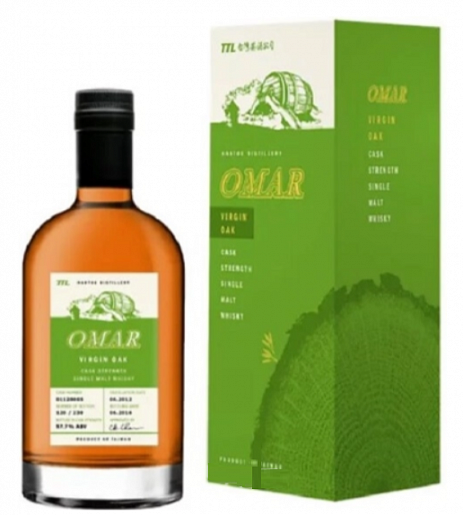 Виски Omar Cask Strength Single Malt Virgin Oak в п/у 700 мл