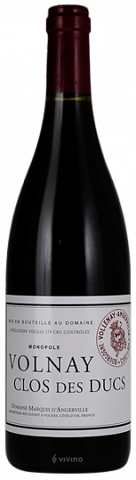 Вино Domaine Marquis d'Angerville Volnay 1er Cru Clos des Ducs 2018 750 мл 13,5%