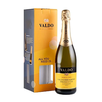 Игристое вино Valdo Marca Oro Prosecco di Valdobbiadene Superiore DOCG в подарочной упаковке 2024 750 мл