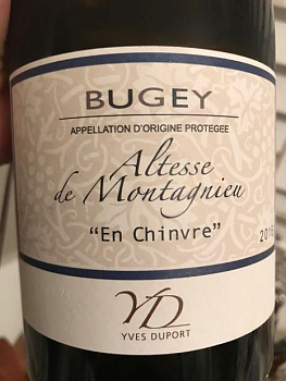 Вино Maison Yves Duport  Bugey Altesse De Montagnieu En Chinvre  Мэзон Ив Дюпорт Ле Коте  Буже  Альтес де Монтанье Эн Шэнвре  2019 750 мл
