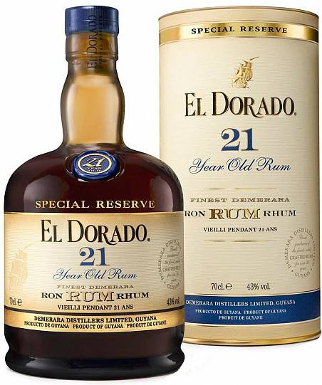 Ром El Dorado Special Reserve 21 Years Old gift box 700 мл