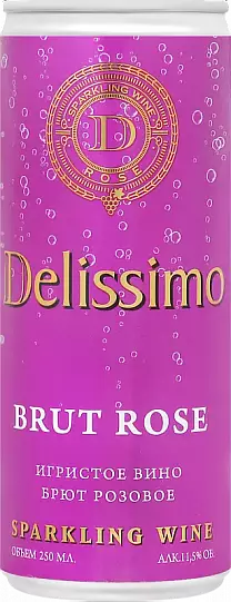 Игристое вино Delissimo Brut Rose   250 мл  