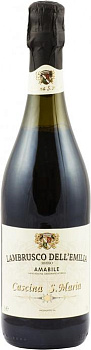 Игристое вино Cascina S. Maria Rosso Amabile Lambrusco dell’Emilia IGT  750 мл