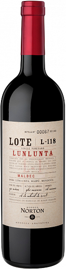 Вино   Norton  Lunlunta, Lote L-118   Нортон   Лунлунта, Лоте Л-118