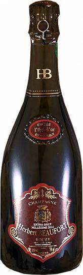 Шампанское Herbert Beaufort  Extra Brut  Bouzy Grand Cru  2014 750 мл 