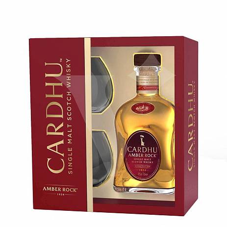 Виски Cardhu  Amber Rock gift box   with 2 glasses   700 мл  40 %