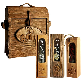 Вино Иджеван  Подарочный набор из 3 Старых Коллекционных Вин в деревянном сундуке