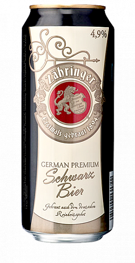 Пиво ZAHRINGER Schwarzbier 500 мл
